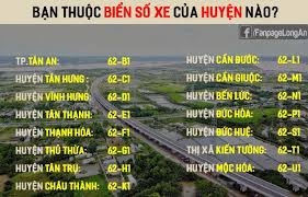 Biển số xe Long An và các huyện trực thuộc